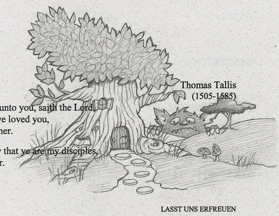 Treehouse with Monster Creeping over Hill